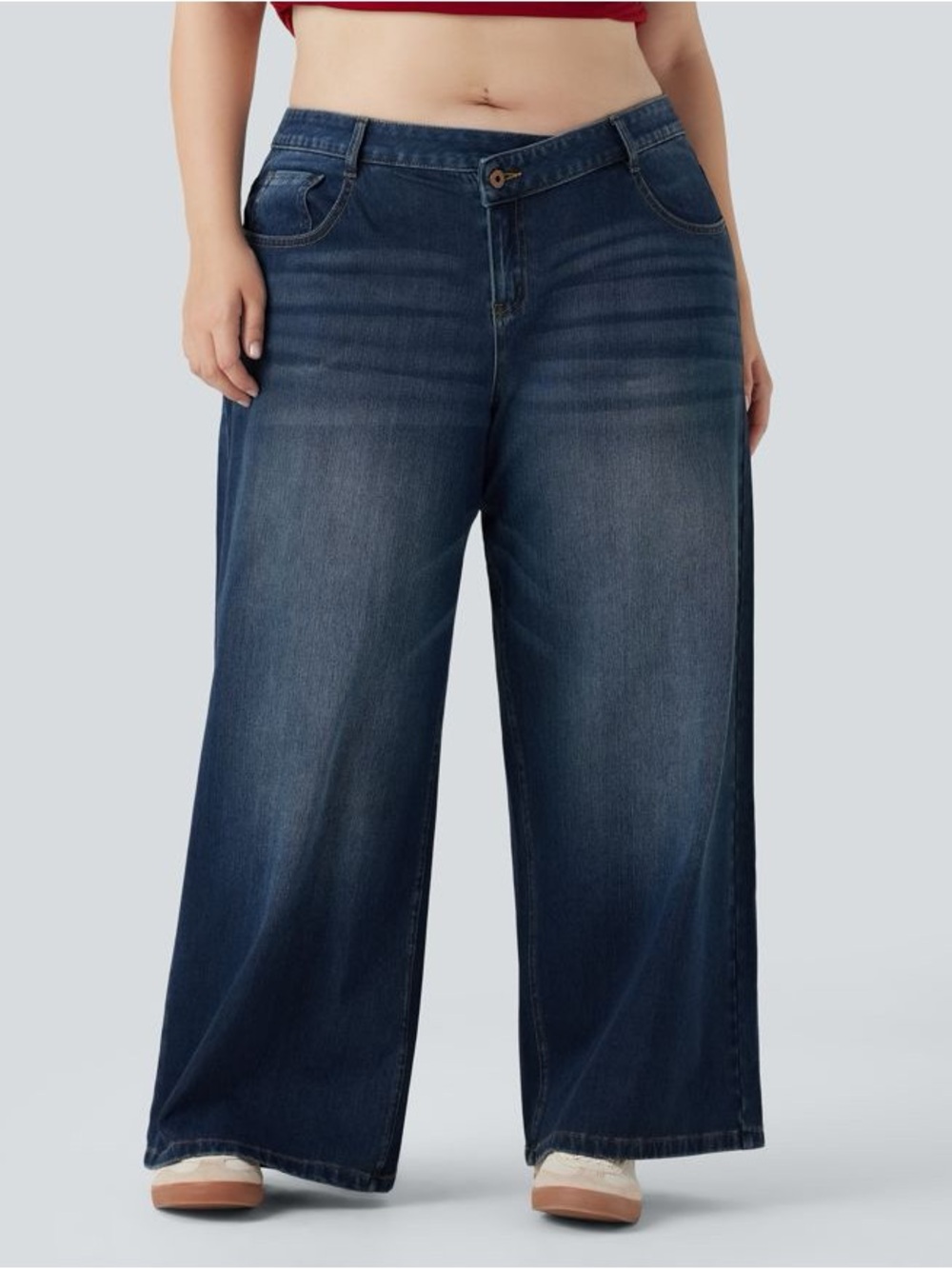 Halara Asymmetrical Wide Leg Jeans Women’s Size XL